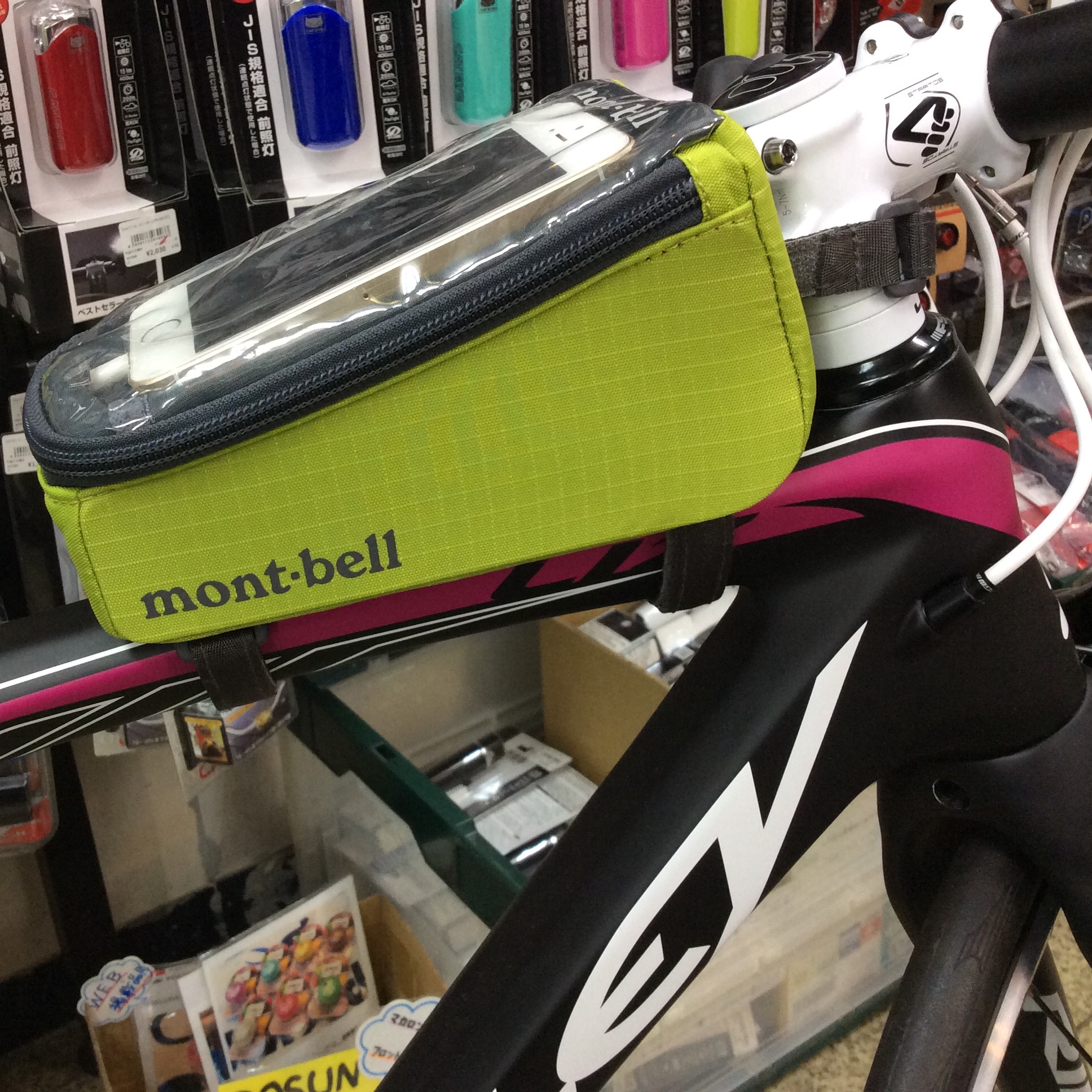 お得】mont-bell トップチューブ バック ポーチ スマホ ロードバイク