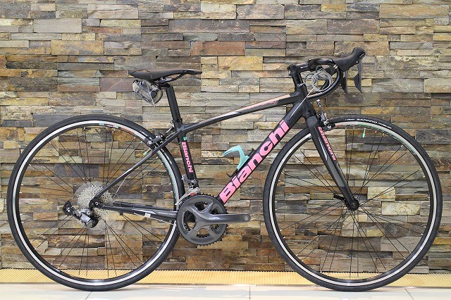 Bianchi⭐︎ビアンキロードバイク 黒×ピンク自転車本体 - 自転車本体
