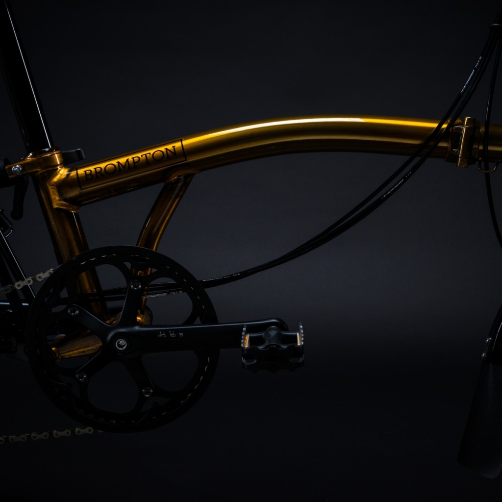 Brompton Gold Bike on Black - 171018-8