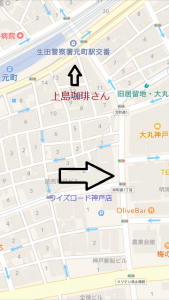 神戸元町駅前からの地図