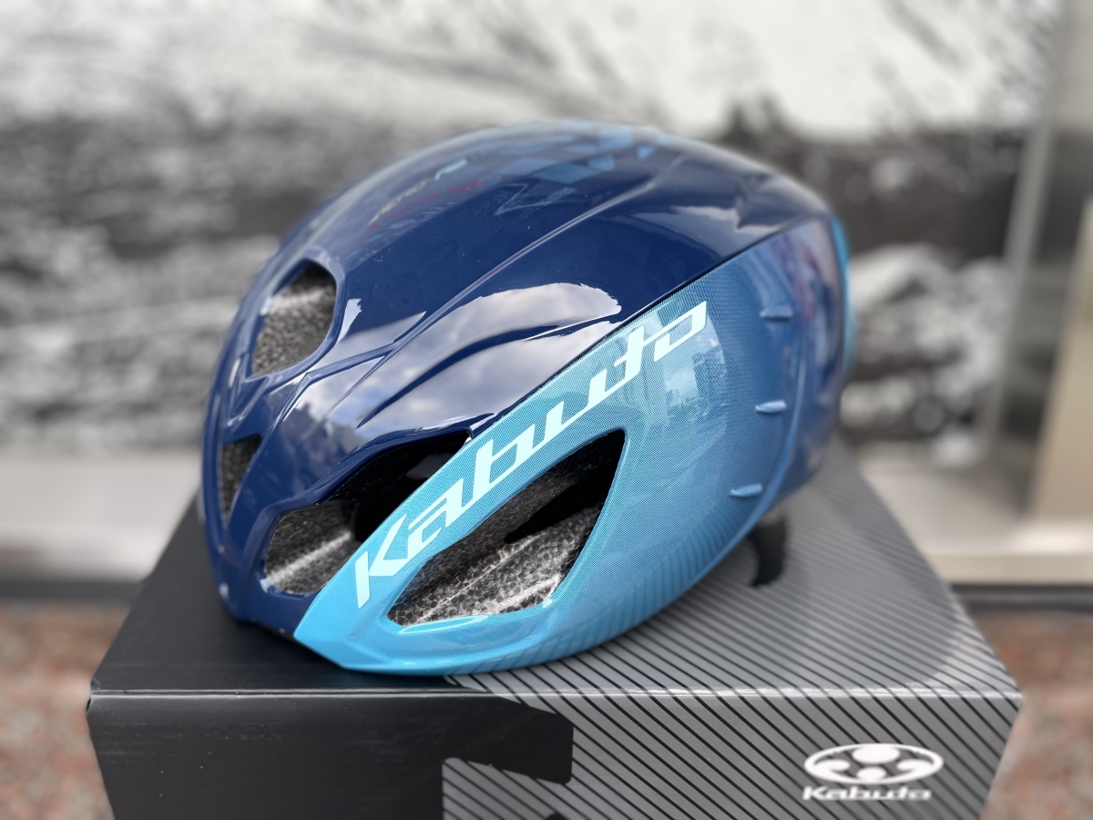 OGK KABUTO スポーツヘルメットAERO-R2 ネイビーブルー L XL