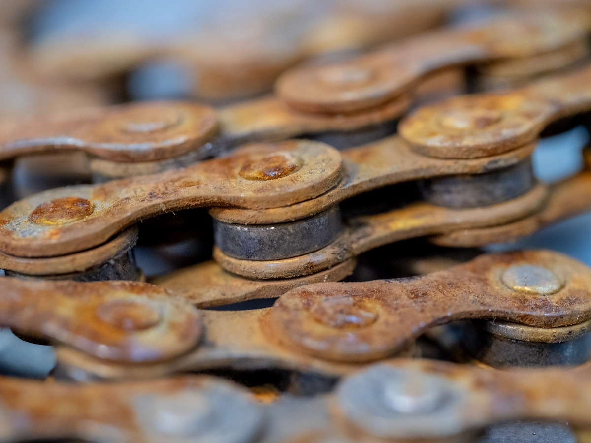 チェーン錆 クローズアップ