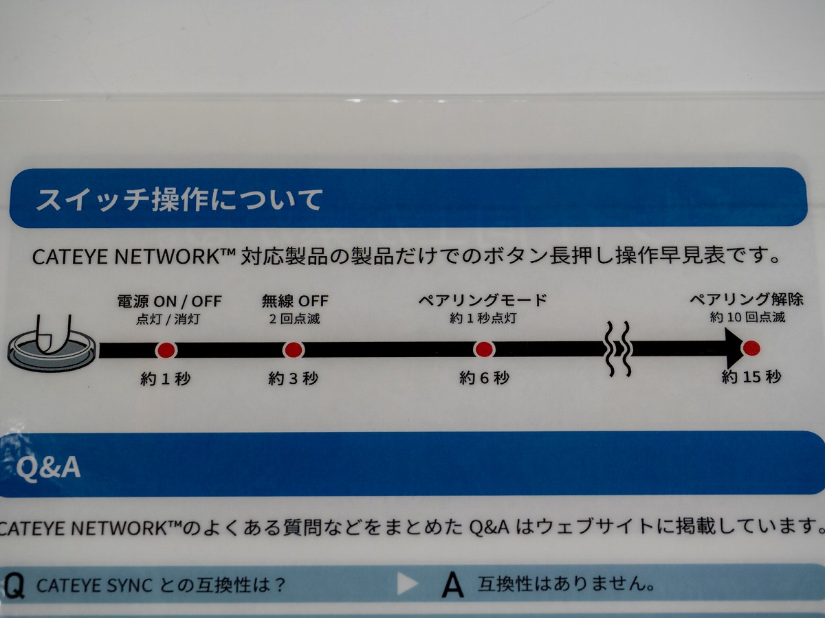 CATEYE NETWORK アナログペアリング