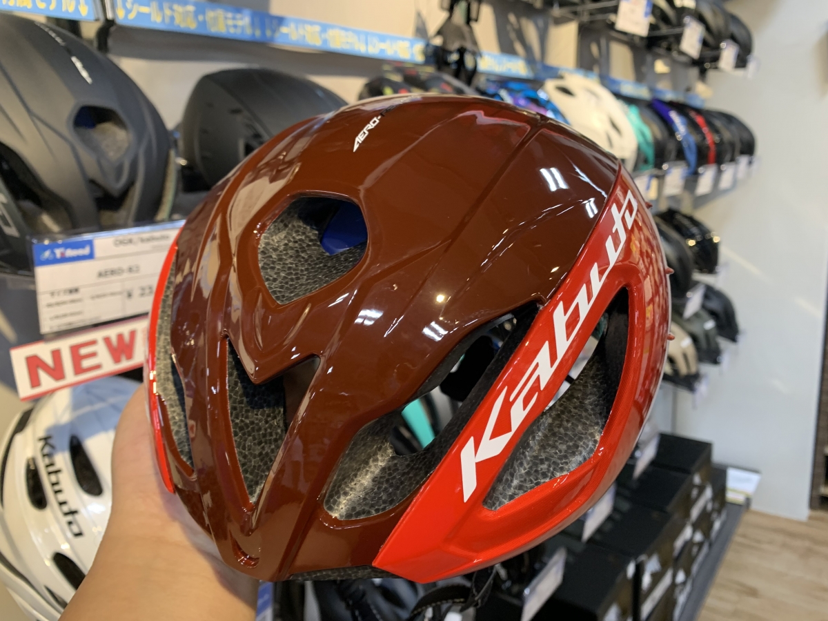 OGK KABUTO】最新ヘルメットAERO-R2のクリムゾンレッドが新入荷！各色 