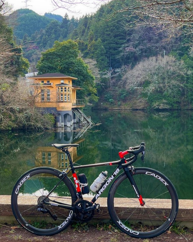 鎌北湖　ロードバイク　サイクリング