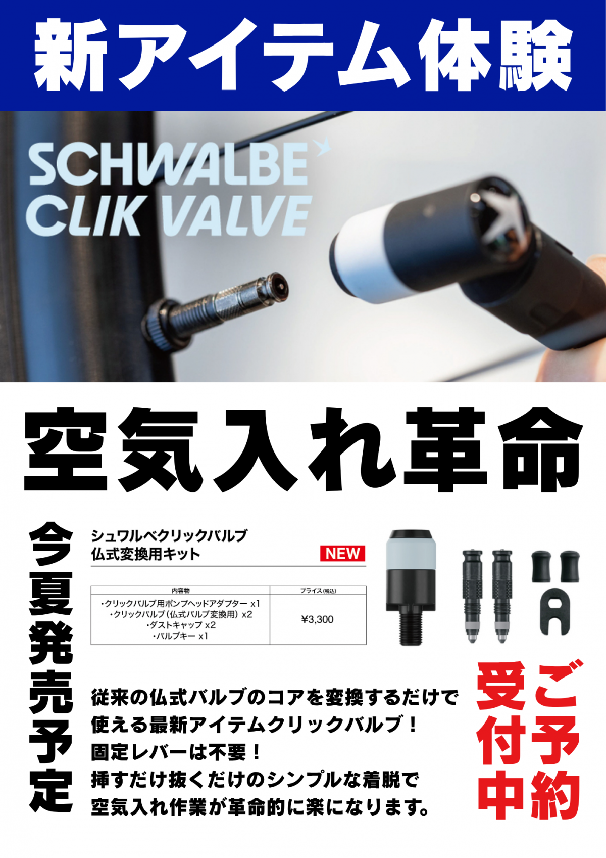 SCHWALBE CLIK VALVE シュワルベ　クリックバルブ　インプレッション