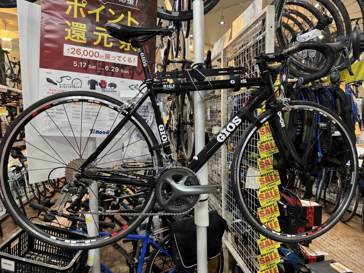 GIOS SOIGブラック ロードバイク GIOS SOIGブラック ロードバイク