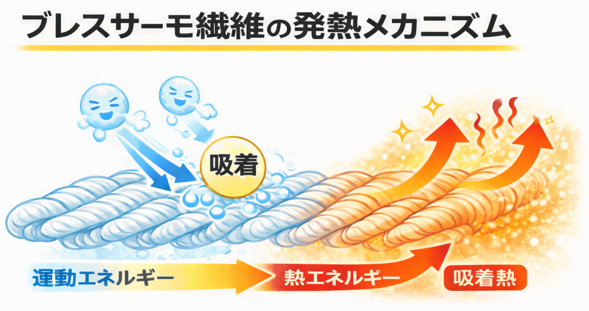 ブレスサーモ繊維_熱吸着