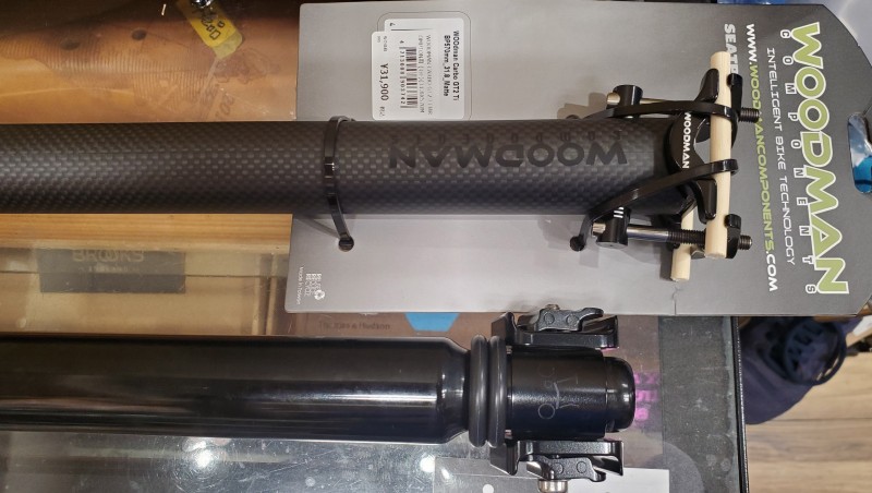 WOODMAN brompton ブロンプトン用 シートポスト ブラック 中古 WOODMAN（ウッドマン） Post GT2 570mm 31.8 BROMPTON用 シート