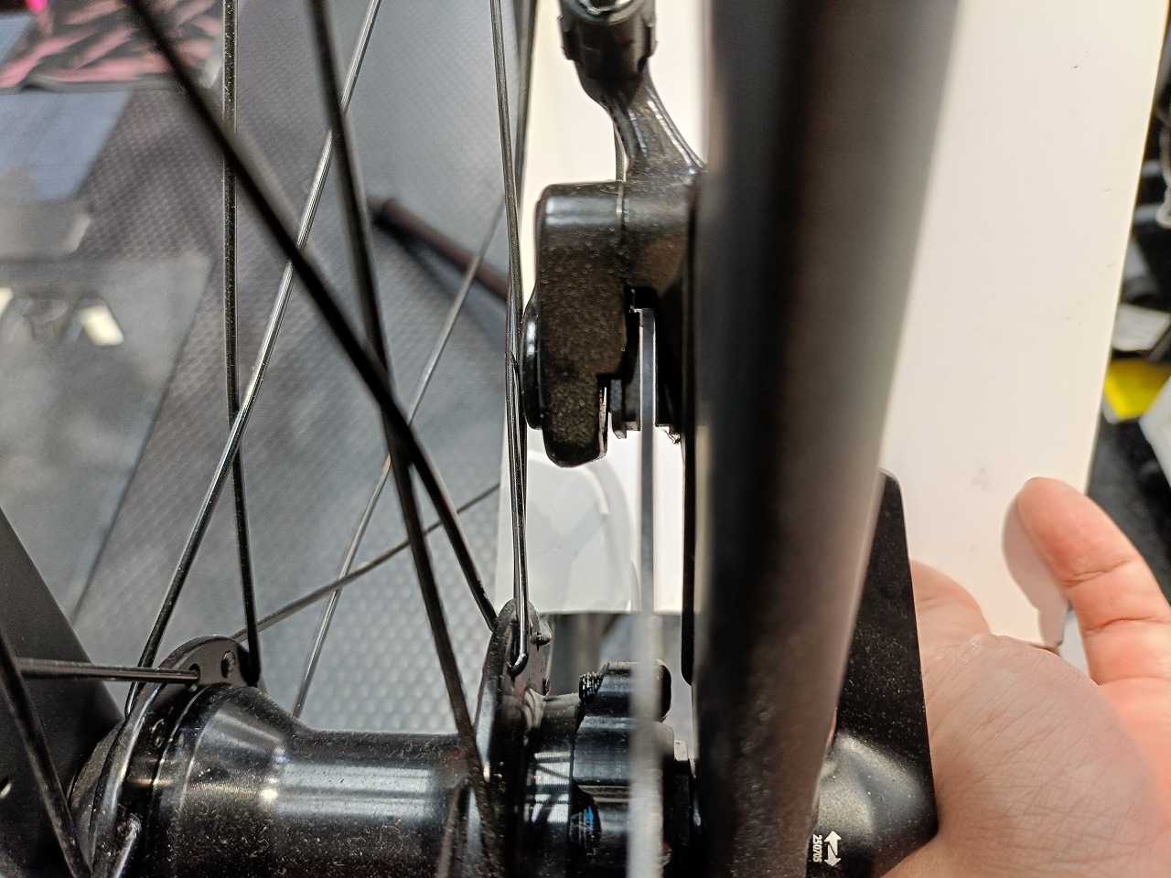 ディスクブレーキ周りの確認