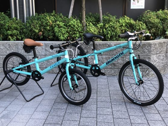Bianchi Pista チェレステ7段変速 子供用クロスバイク　オマケ付 BIANCHI】チェレステに乗りたいキッズのためのバイクあります！ | 京都