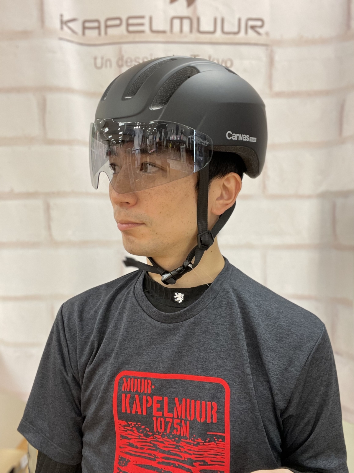 KABUTO OGK CANVAS SMART カブト キャンバス スマート シールド付き ヘルメット カジュアル ママチャリ オススメ 安い 最安価 着用 サイズ感 アジアンフィット 通学 学生