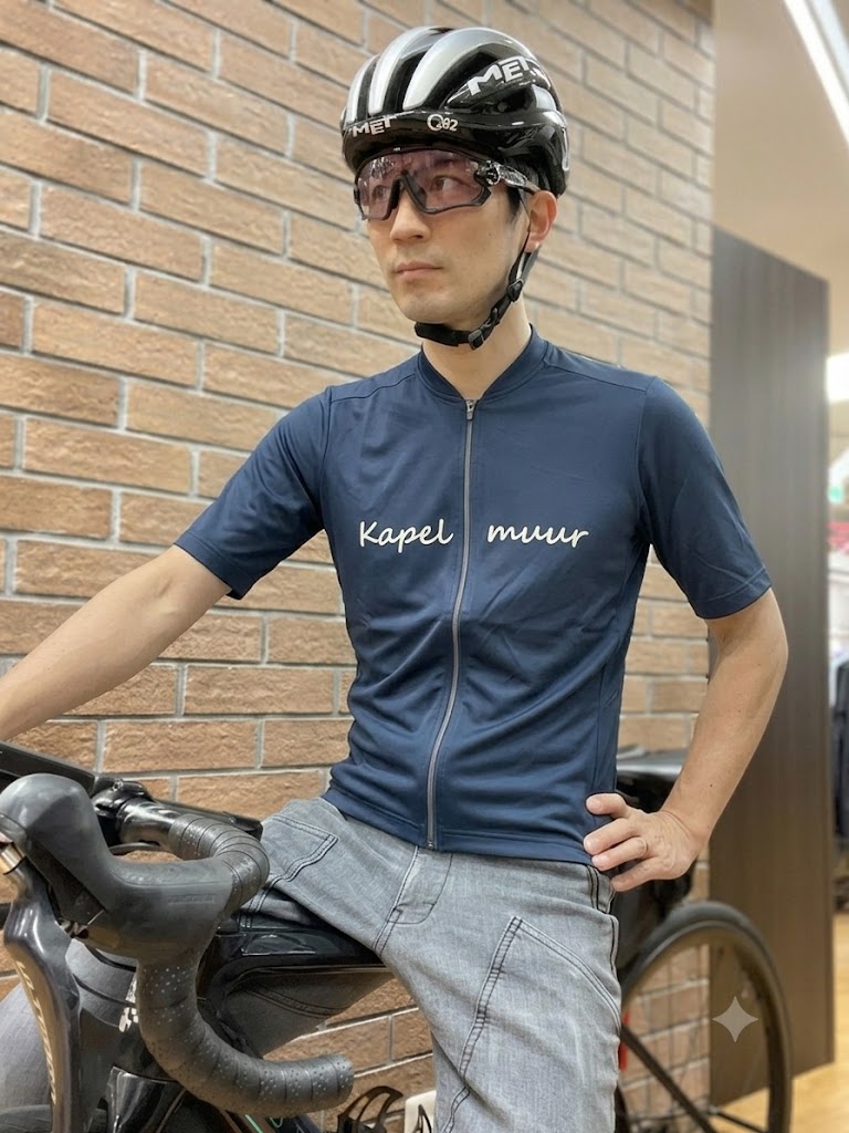 kphs1100-IV スムースストレッチジャージ　カーシブ KAPELMUUR カペルミュール 2025 半袖ジャージ ワイズロード 着用イメージ