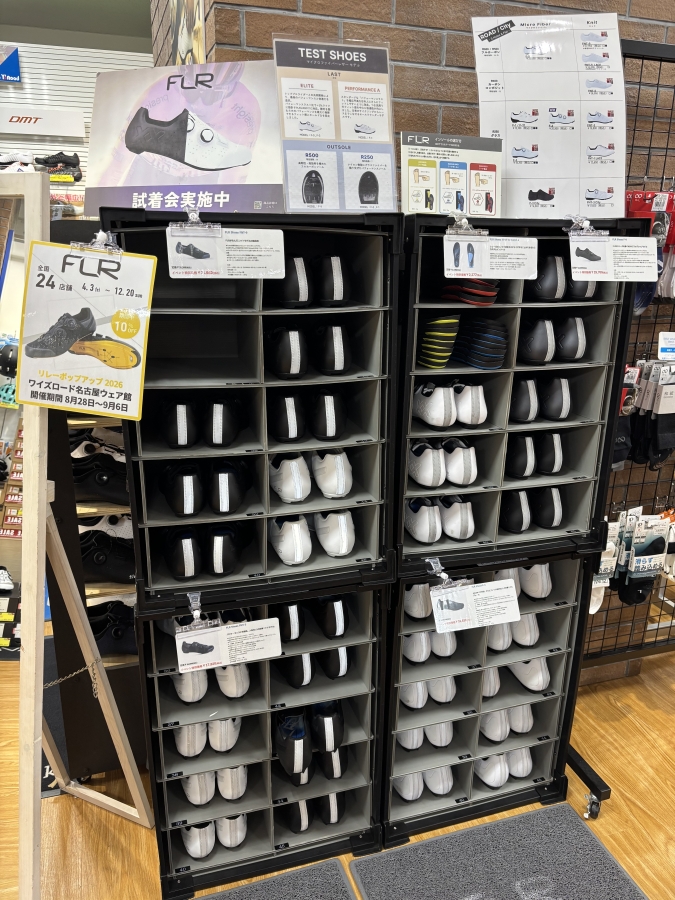 FLR F9 FNT9 F3 FNT3 POP UP 試着会 名古屋 ワイズロード ビンディングシューズ