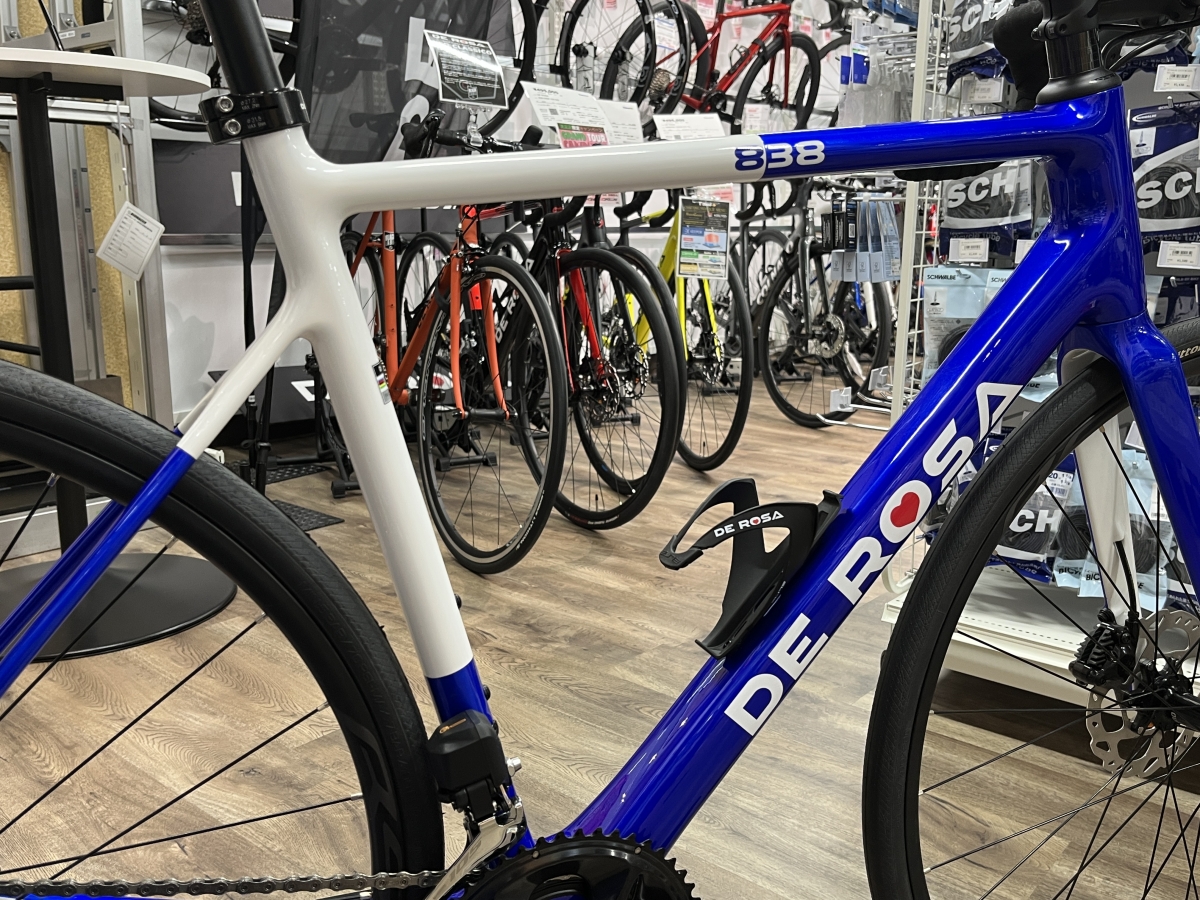 DE ROSA ( デローザ ) ロードバイク 838 DISK ( 838 ディスク ) 105 Di2 12S ブルー ホワイト グロッシー 54SL (適応身長目安180cm前後)
