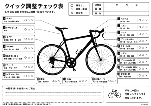 クイック調整項目