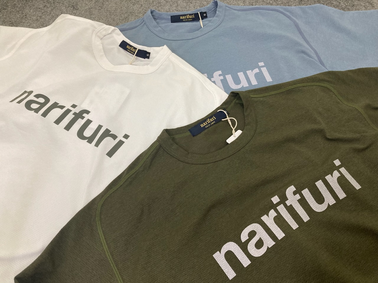 narifuri アクティブメッシュバックポケットTシャツ